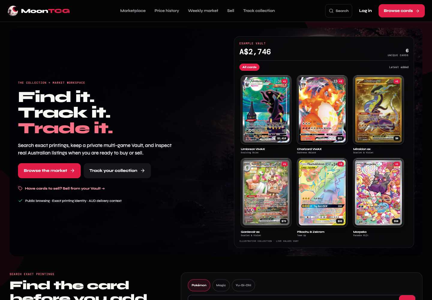 MoonTCG website