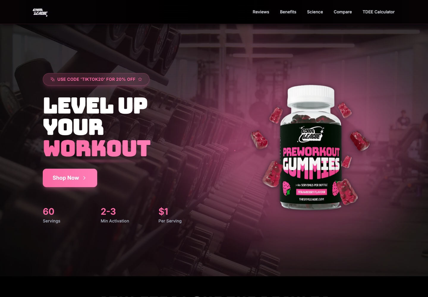 TheGymLeague.com website preview