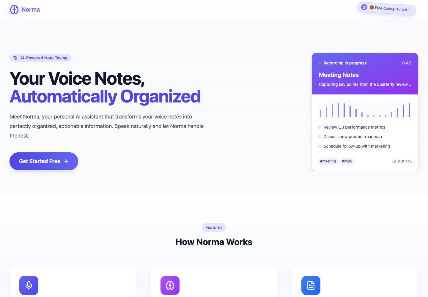 TryNorma.com website preview
